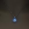Leuchtender Lotus-Anhänger Halsketten Damen Herren Retro Fluoreszierender Stein Anhänger Legierung Kette Halskette Heilung Yoga Schmuck Geschenke