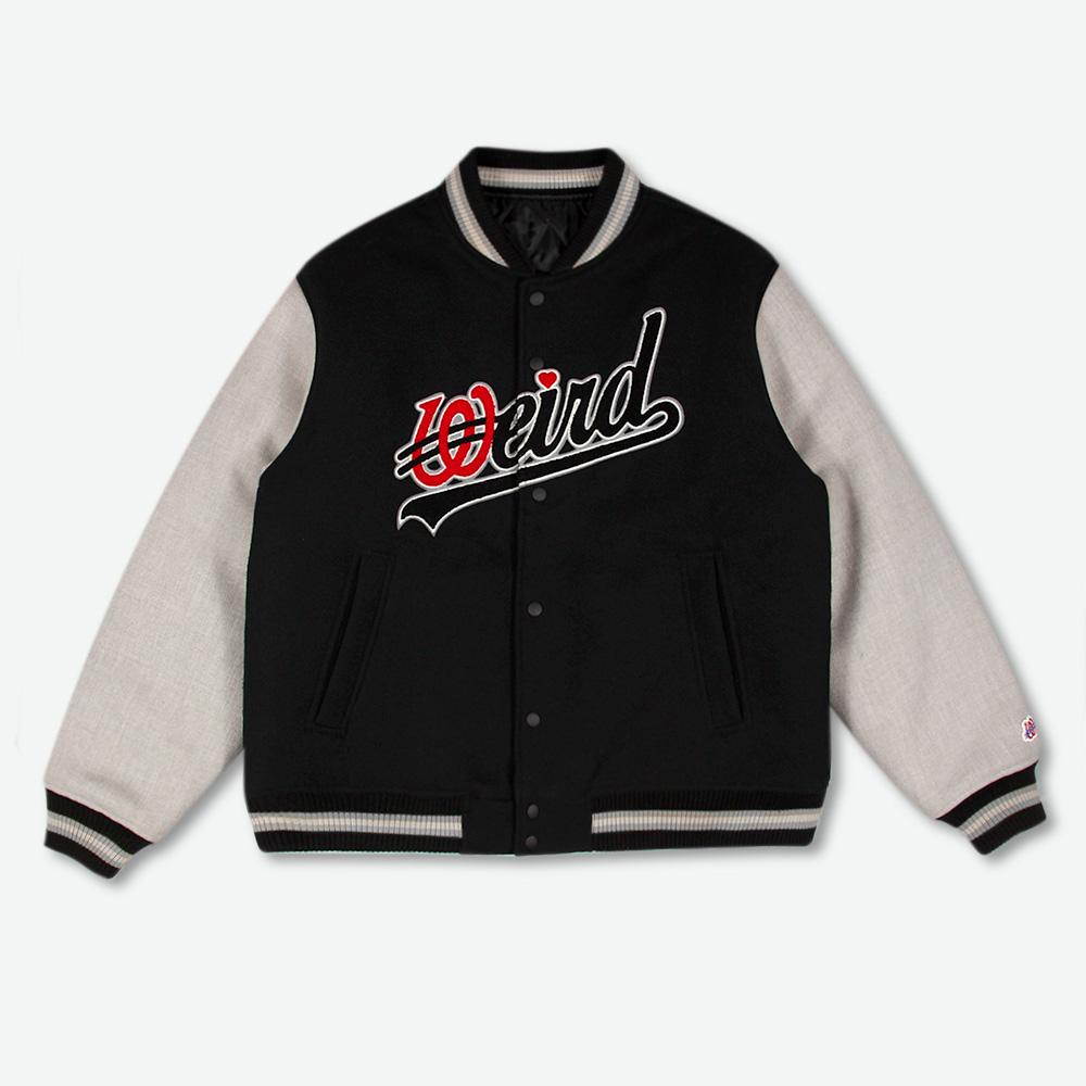 Weirdworld Heart Logo Wool Varsity Jacket
