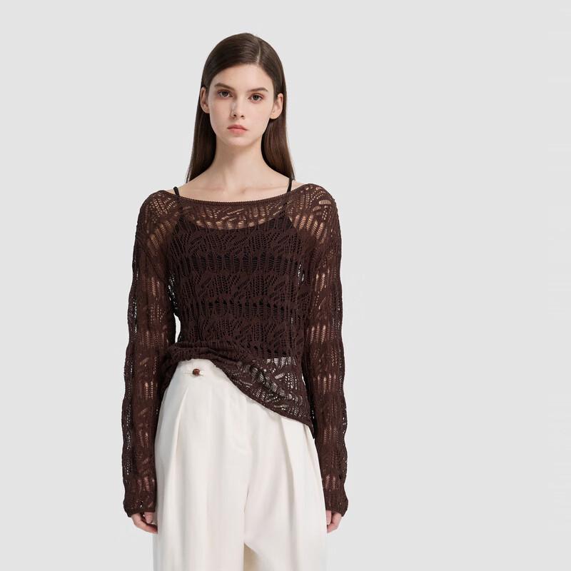 ELLASSAY Women s Hollow Knit Sweater XS