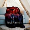 Custom Name Stranger Things Theme Printed Blanket - Perfect for Couch, Bed, Travel & Outdoor Use | Machine Washable, Cozy & Durable.