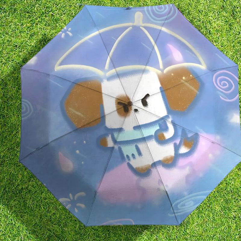 Cute Dog Umbrella - Auto-Opening & Closing, Outdoor Protection, Lightweight and Durable Travel Accessory, Perfect Gift for Animal Lovers 140