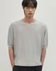 Work On Body Off Cool Bamboo Semi-Overfit Round Neck Short Sleeve Knit [Gray]