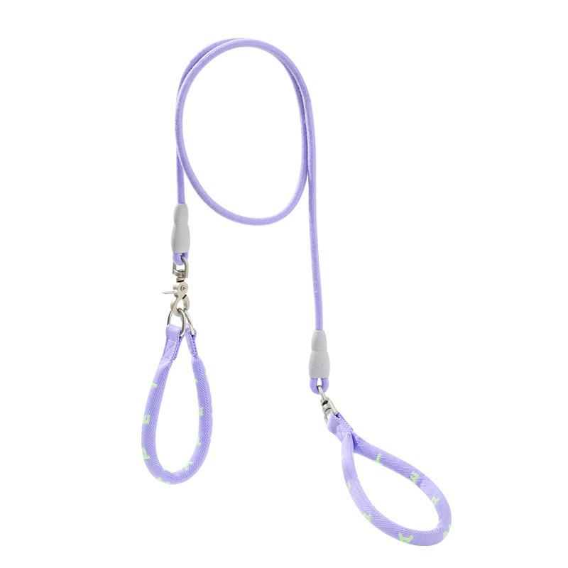 

Small Dog Nylon Leash And Collar With Extendable Design For Comfortable Walking And Training S фіолетовий