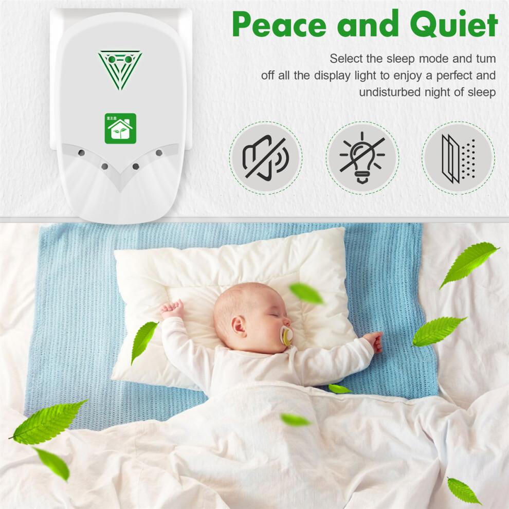 Mini Plug-in Air Purifier with 32 Negative Ions, EU Plug, Portable Fresh Air Generator for Bedroom, Kitchen, Bathroom, Office