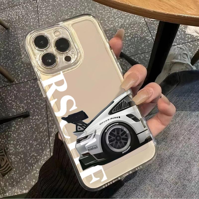 Transparent Cool Sports Car Phone Case  for Samsung Galaxy S25 Ultra S24 FE S22 S23  Plus A56 A16 A36 A54 A15 A55 A35 Soft Cover