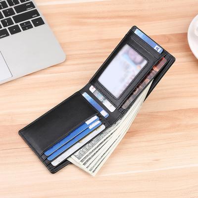 Herren Bifold Geldbörse Echtes Leder Geldbörse mit Airtag Halter RFID Blocking