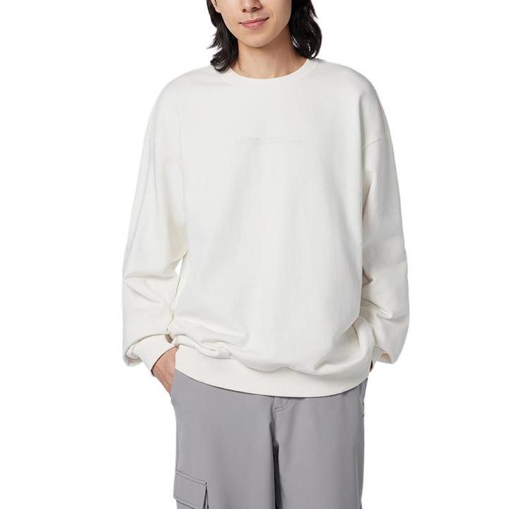 New Balance Sweatshirts Men's White Crew Neck Moderate Regular 5CD37231-IV
