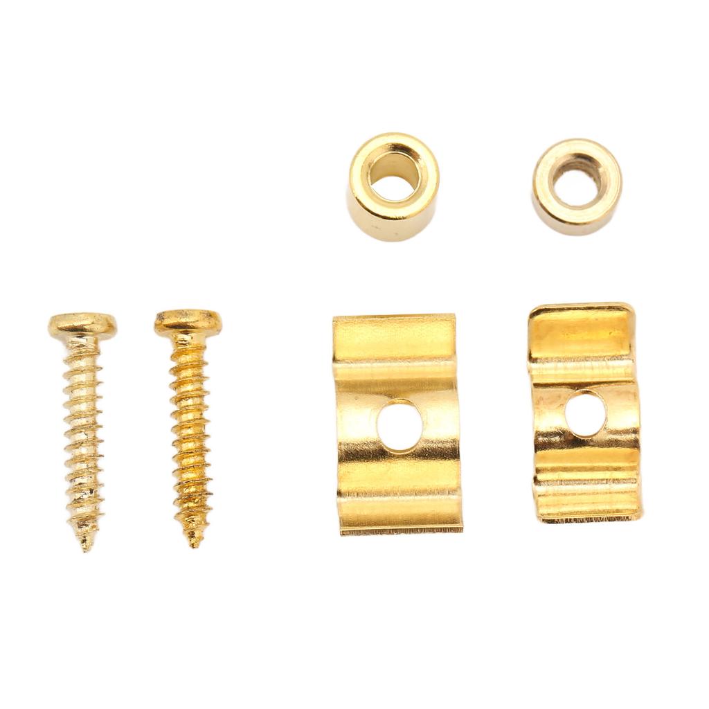 2PCS Guitar String Retainer Iron Compact Burr Free Guitar String Retainer Guide for Replacement Golden