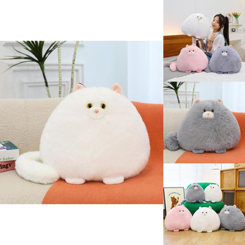 Plush Cat With Long Pile Soft Filling For Living Room Decor And Relaxation