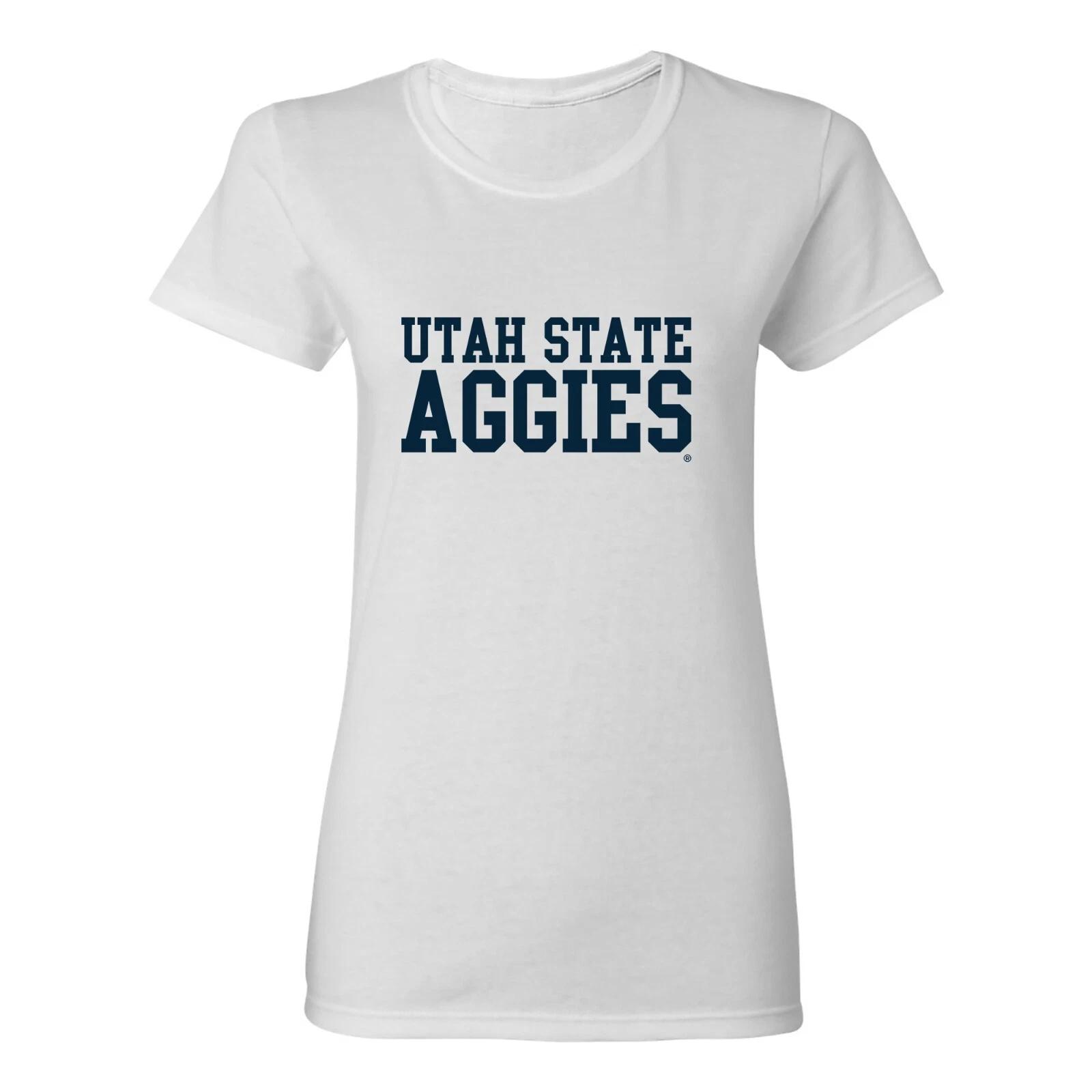 Utah State Aggies Basic Block Women s T-Shirt - White M