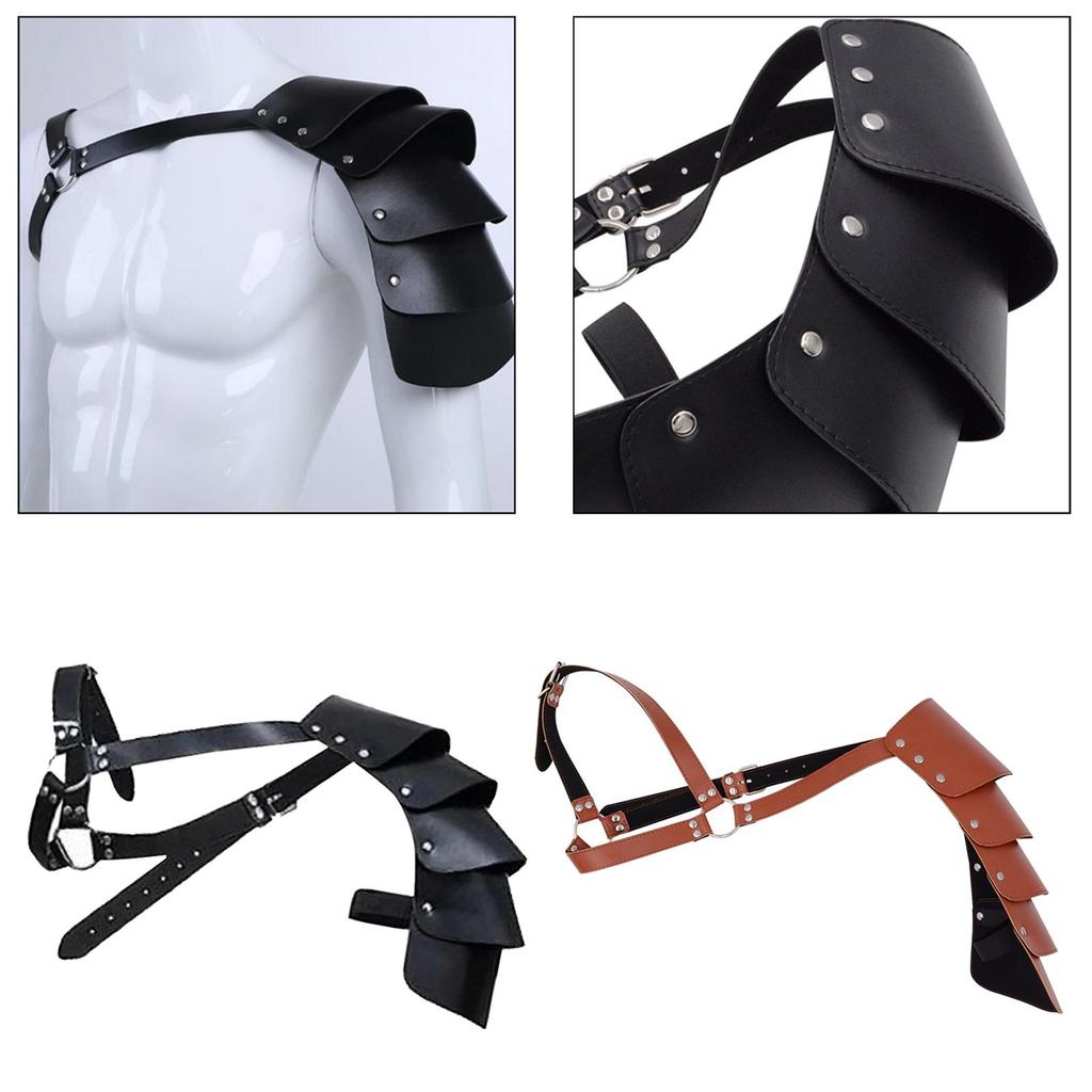 Gothic Steampunk Shoulder Armors Single Shoulder Armor Costume Accessories Medieval Shoulder Pauldron for Men Cosplay Knight