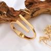 European & American Fashion Metal Geometric Open Adjustable Women's Bangle Ring Set