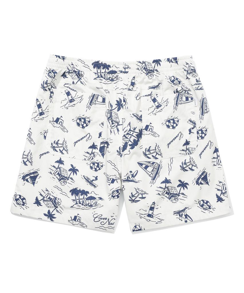 Covernat Beach Pattern Shorts Multi