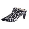 2025 Frühling/Sommer Übergröße Neuankömmling Spitzschuh Stiletto Leopardenmuster Sexy Mode Pantoletten