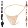 Insertable Anal Plug Womens Underwear Thong Lace Skin Tone N27