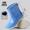 Short spring and autumn fashion exquisite women's shoes women's short rain shoes kitchen water shoes non-slip mother women's rubber shoes foot boots