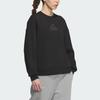 Adidas City Escape Crew Sweatshirt With Letter Logo Print Women Sweatshirt Black IP7070