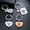 2026 Graduation Gifts Keychain Rectangle ID Tag Keychain Stainless Steel Key Ring for Women Men Collar Accessories Gift