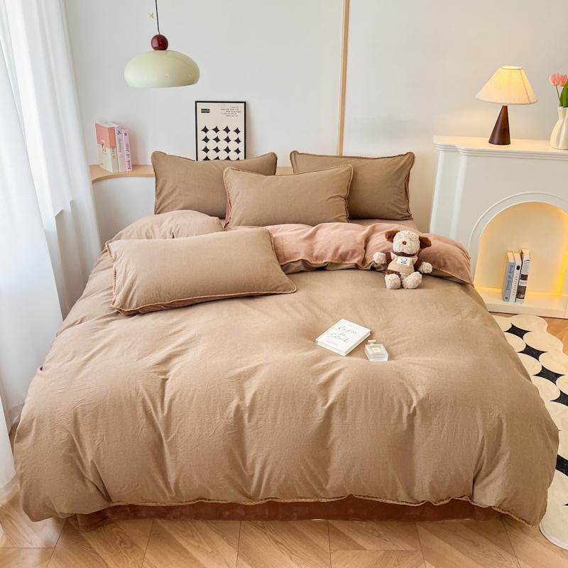 Winter Bedding Set Duvet Cover Set Ins Style A-Class 100% All Cotton Milk Velvet Cotton Velvet for Autumn Winter Soft and Warm
