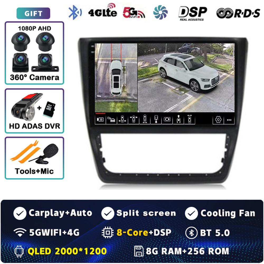 Android 14 Radio For Skoda Yeti 5L 2009 2010 - 2014 Player Multimedia GPS Navigation Stereo CarPlay Auto Video 4G+WIFI 2 DIN