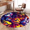 Five Nights at Freddy's Pattern Round Rug, Indoor/Outdoor Mat, for Picnic, Gameroom, Bedroom, Office, Living Room, Home Decor Carpet, Birthday Gift