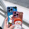 Ae110 Merry Christmas Electroplated TPU Phone Cases for iPhone 16 15 13 11 Pro Max 14 Plus 12 XR Infinix Smart 8 Tecno Four Corner Protection Cover
