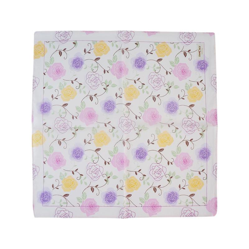3 Stück 45x45cm 100% Baumwolle Pfingstrose Blumenmuster Damen Taschentücher Weich Schweißabwischend Quadratisches Tuch Hochzeitsfeier Geschenk