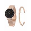 Daniel Wellington Watch DW00700002 with Bangle Set In Rose Gold and Petite Melrose Black, 32mm, Small
