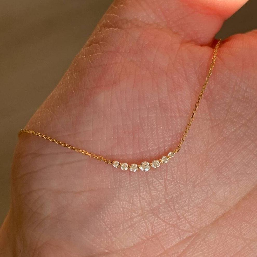 

Fresh original designer inlay white and blue diamonds earrings collar chain minimalist fine necklace wedding jewelry sets