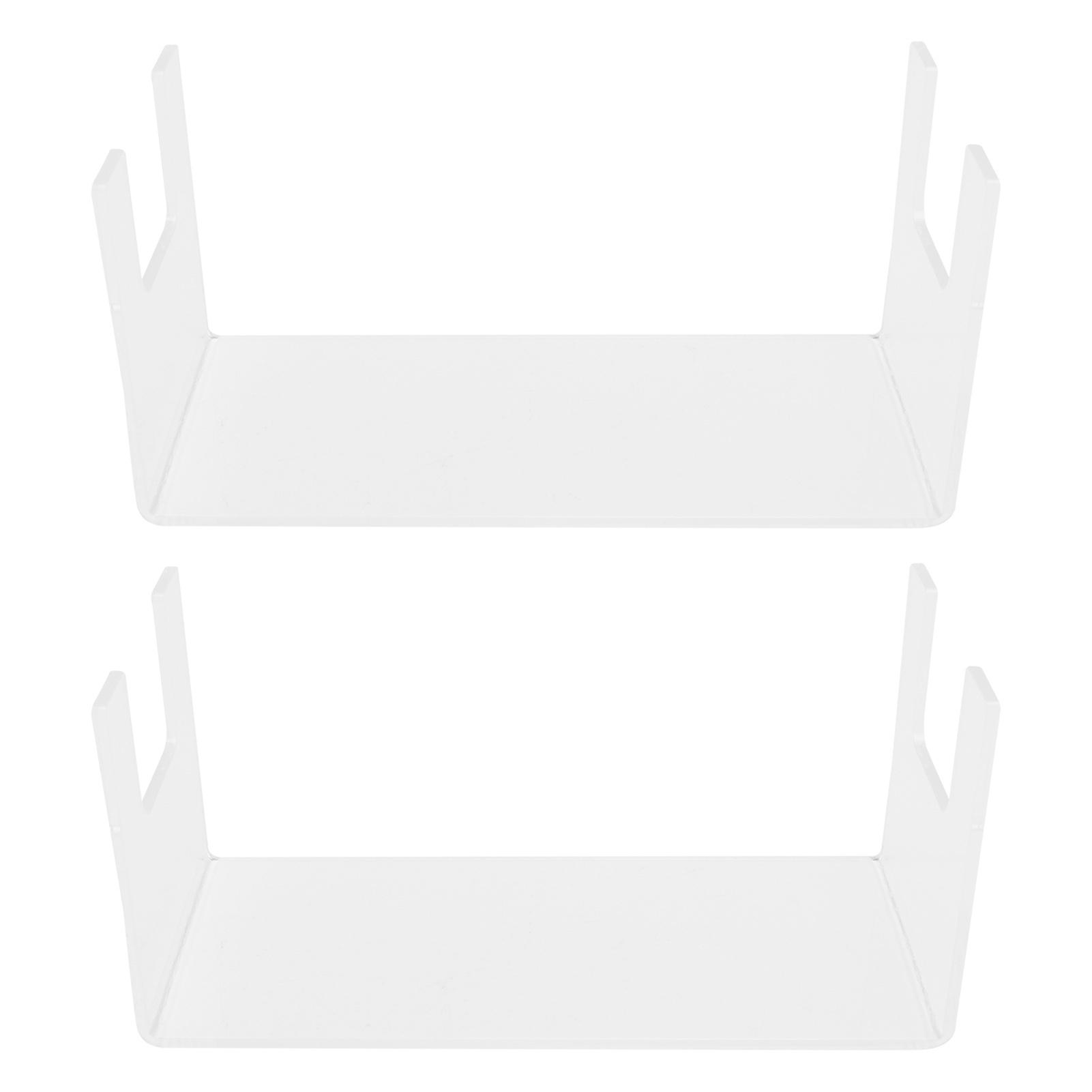 

2Pcs Acrylic Display Rack Transparent Toys Dolls Jewelry Stand Shelf for Bedroom