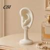 Black Earring Holder Human Ear Holder, Shaped Jewelry Stand, Storage Organizer, Display Stand for Home Dresser Store Counter Use