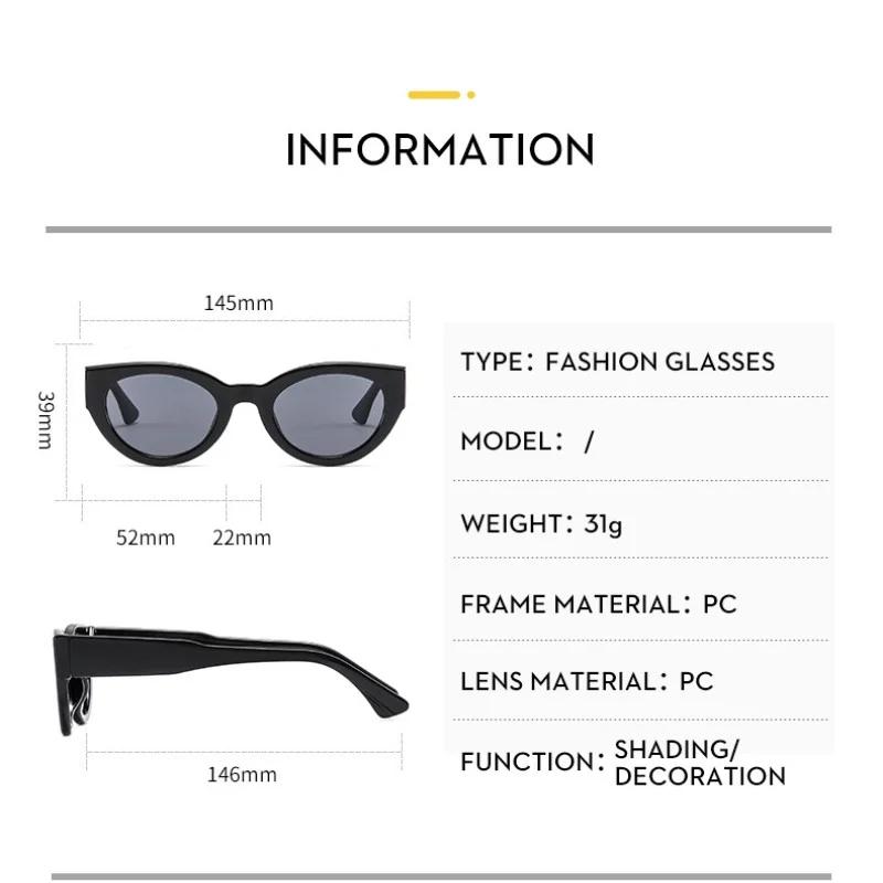 Fashion Women's Simple Leisure Sunglasses Unisex Outdoor Fashion Cat Eye Design  Sun Glasses Unisex Ultraviolet Goggle Shades Eyewear