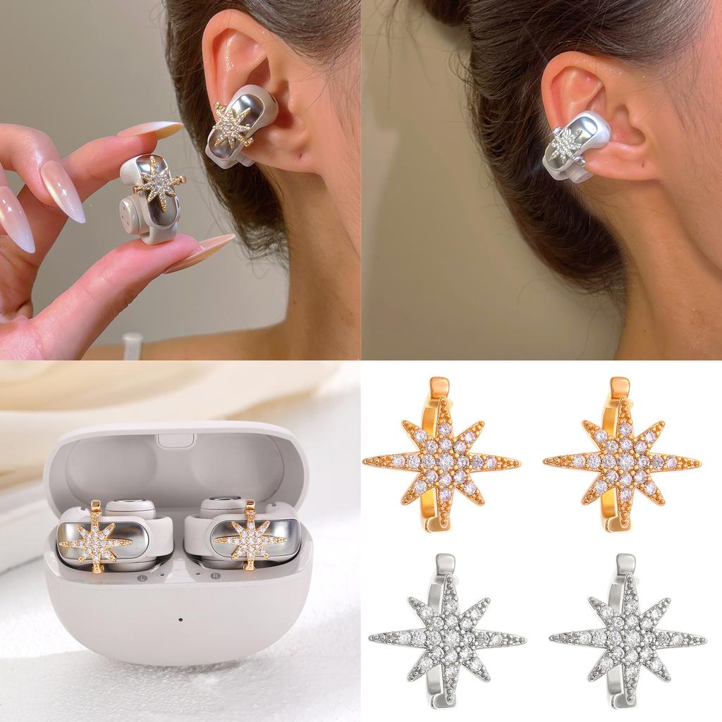 Unique Star Shape Earphone Cuff Not Piercing Earphone Clip Simple Earphone Jewelry Suitable for Various Occasion