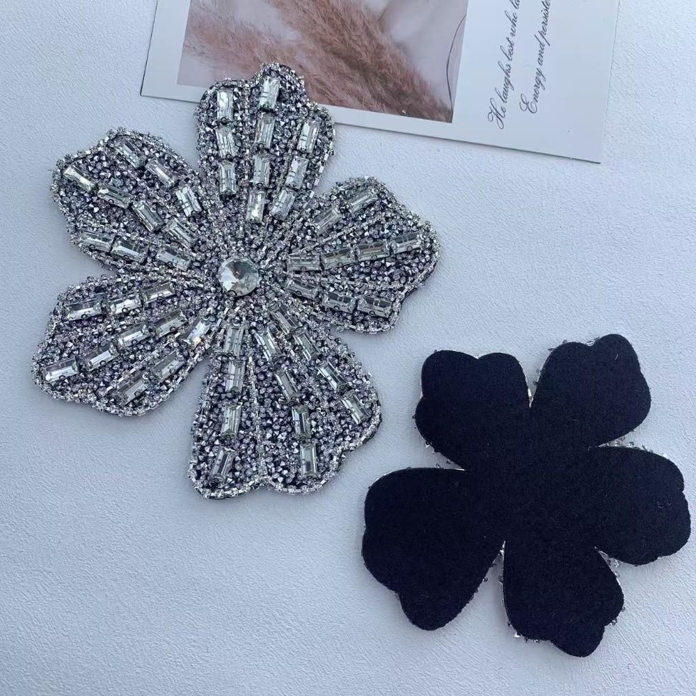 Rhinestone Flower Patches DIY Decorative Patches New Beaded Patches  Clothes Accessories