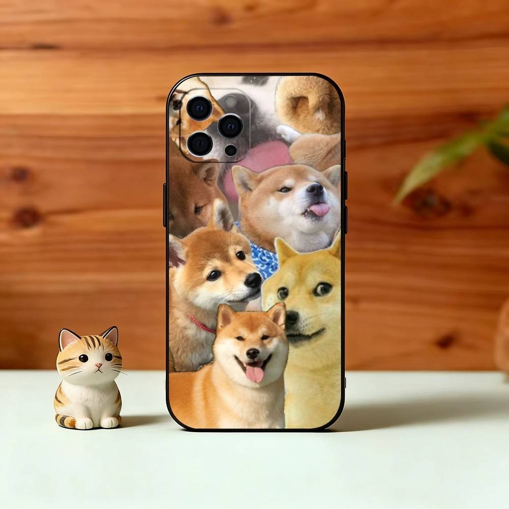 Shiba Inu Phone Case For iPhone 17, 16,15,14,13,12,11 Plus,Pro Max, Others Soft Black Cover