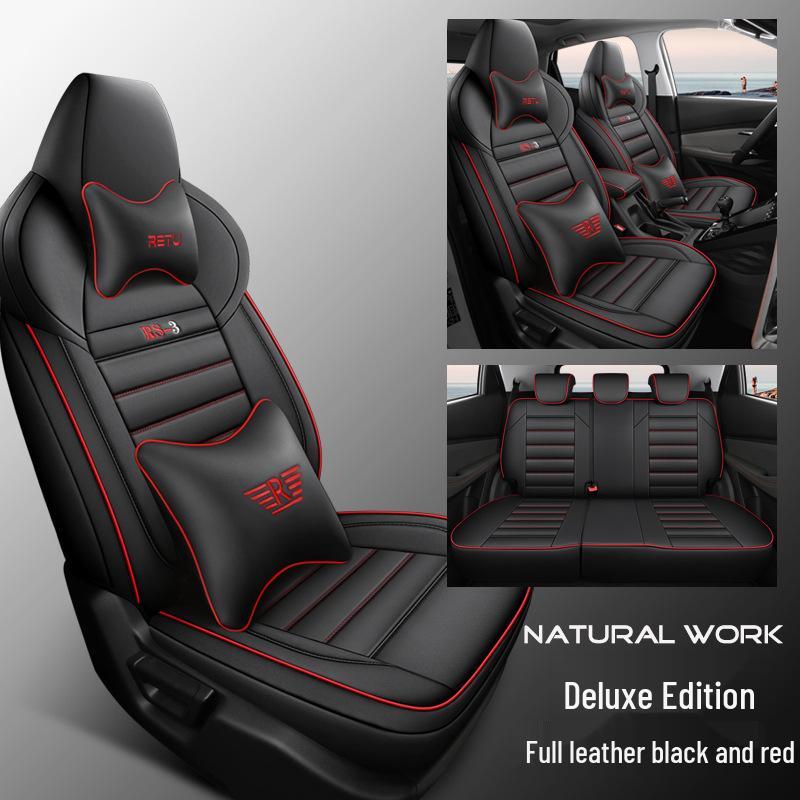 TR custom-made sporty leather car seat and cushion covers for New Baojun RS3, with full-coverage four-season mats.