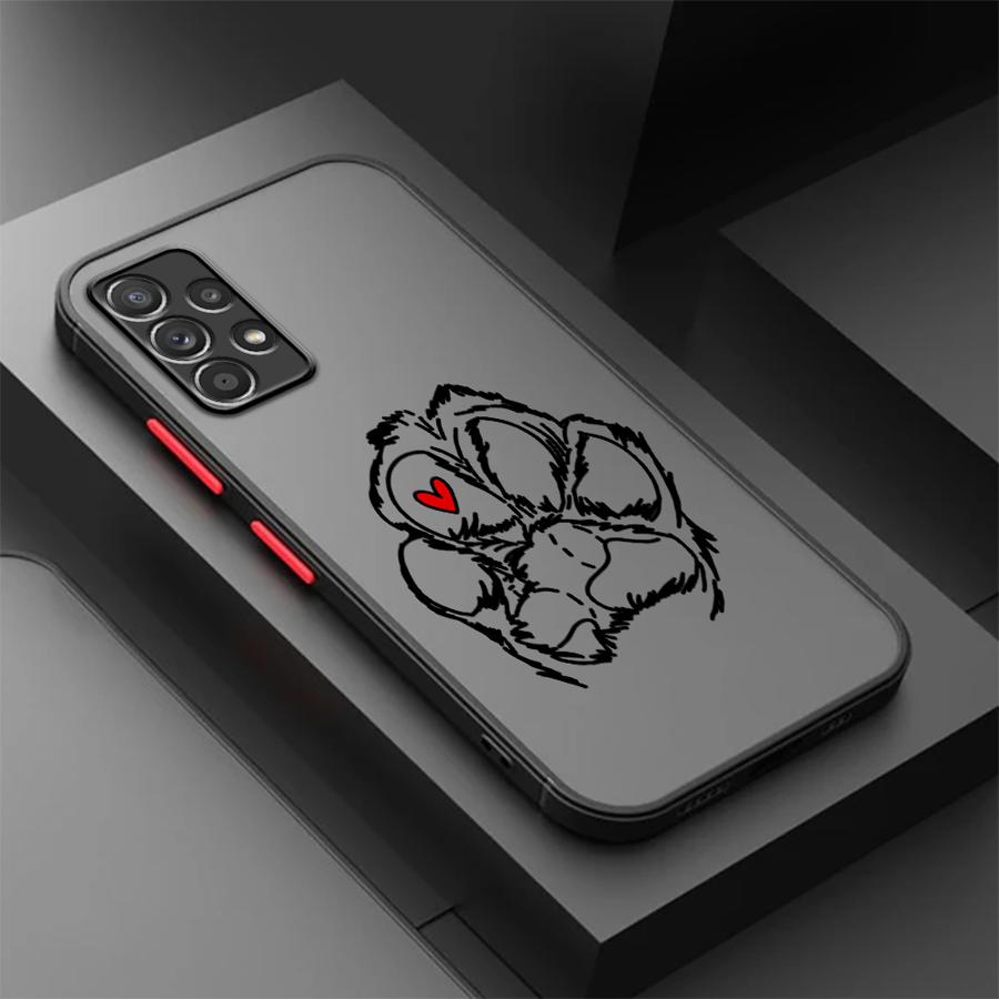 

Case for Samsung Galaxy A35 A56 A55 A52S A72 A54 A73 A33 A53 A14 A23 A16 A15 A17 A52 A34 A36 Phone Cover Cute Pet Paw Prints Galaxy A16