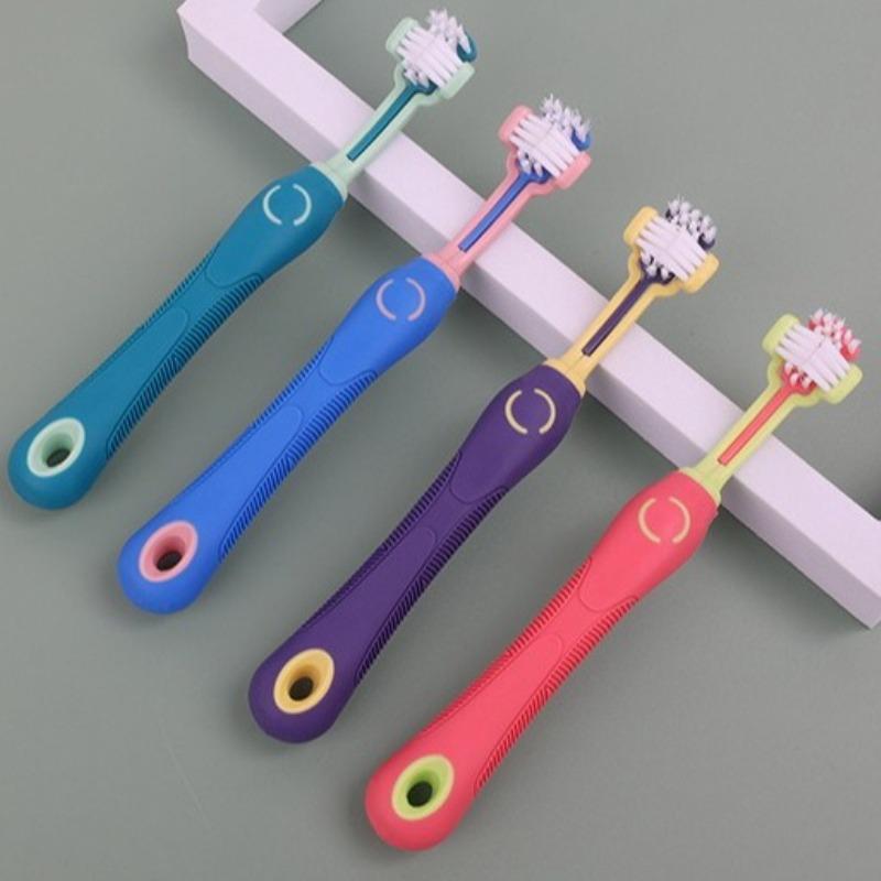 Pet Dog Toothbrush 1-Sided Pet Toothbrush Dog Cleaning Mouth Toothbrush Multiangle Cleaning Teeth Tool Cat Supplies