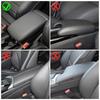 Anti-Scratch Red PU Leather Car Armrest Pad Cover Center Console Box Cushion Mat