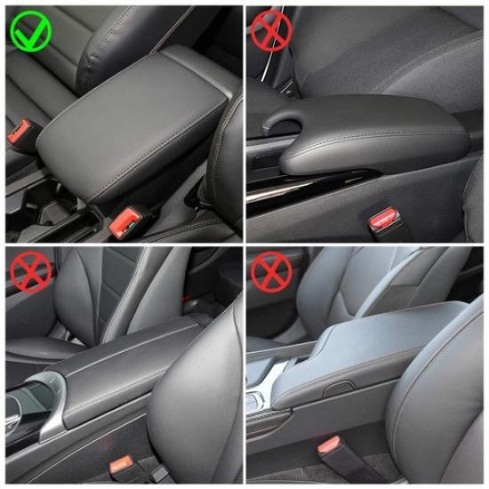 Anti-Scratch Red PU Leather Car Armrest Pad Cover Center Console Box Cushion Mat