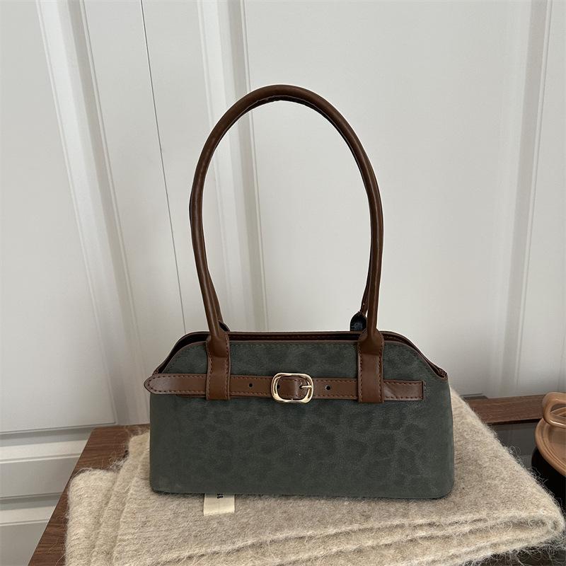 Fashion Simple Top Handle Bag Comfortable and Versatile Texture Shoulder Bag Women Solid Color Retro Korean Style Commuter Bag