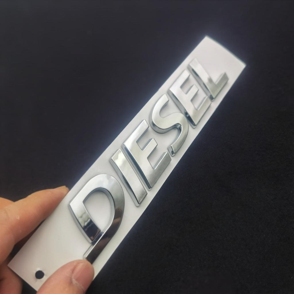 1 Stück 3D ABS DIESEL Buchstaben Logo Auto Heckklappe Seitenkotflügel Emblem Abzeichen Aufkleber für Dieselfahrzeug