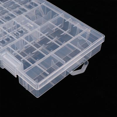 Hard Plastic Anti Impact Wear Resistant Storage Box Battery Case Practical Organizer Clear Inner Compartment Holder