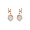 Dragon And Phoenix Cubic Zirconia Crystal Rose Gold Earrings Women Earrings White 5675834