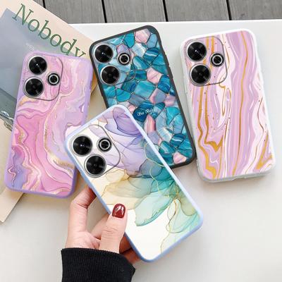 Marble Soft Silicone Case For Samsung A55 M35 S24 Redmi Note 13 Pro 13C 14 Xiaomi Poco C65 iPhone 15 Huawei Honor 200 Realme 9 Camera Shockproof Cover