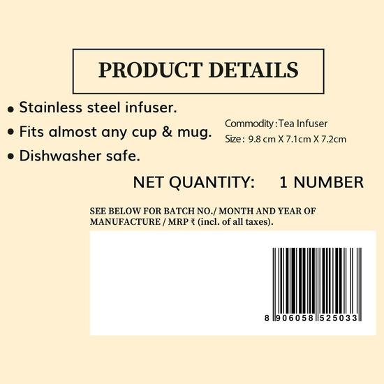 Tea Culture of the World Tea Stainless Steel Infuser | Extra Fine Mesh with Lid for Loose-Leaf Tea | for Tea Pots & Large Cups