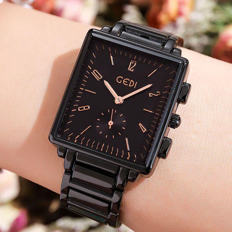 

New Fashion Watch Large dial Women s Square Steel Band Women s Watch Casual