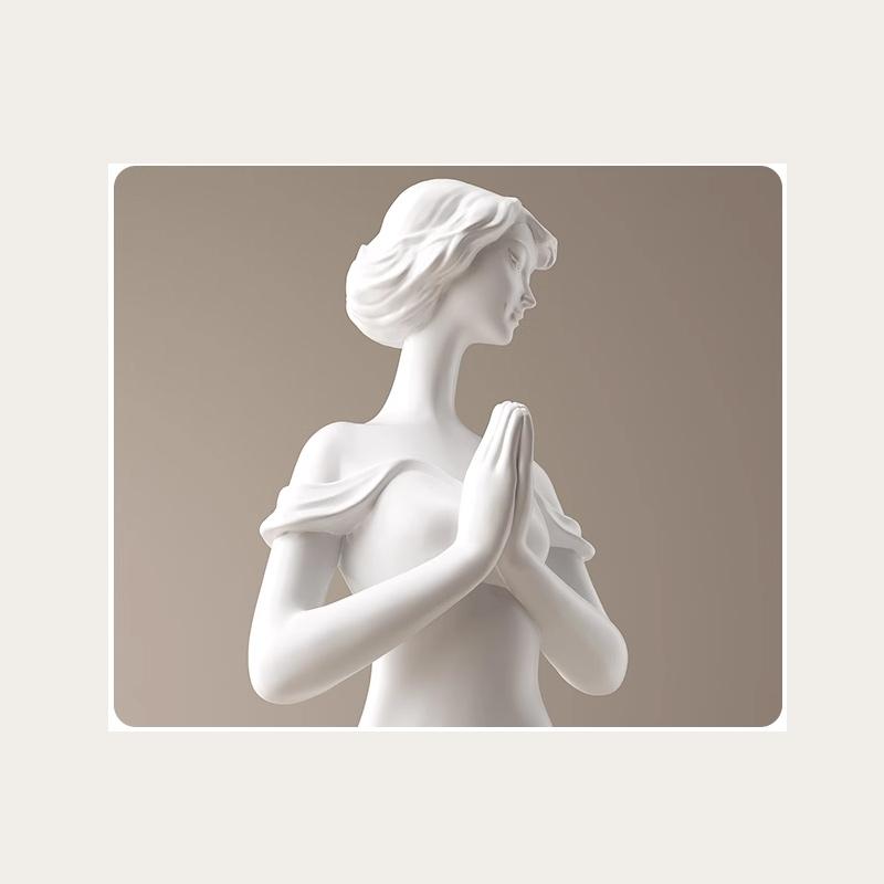 Modern minimalist shadow sculpture Character art ornaments Resin material white female figurine Study and home Decor Crafts
