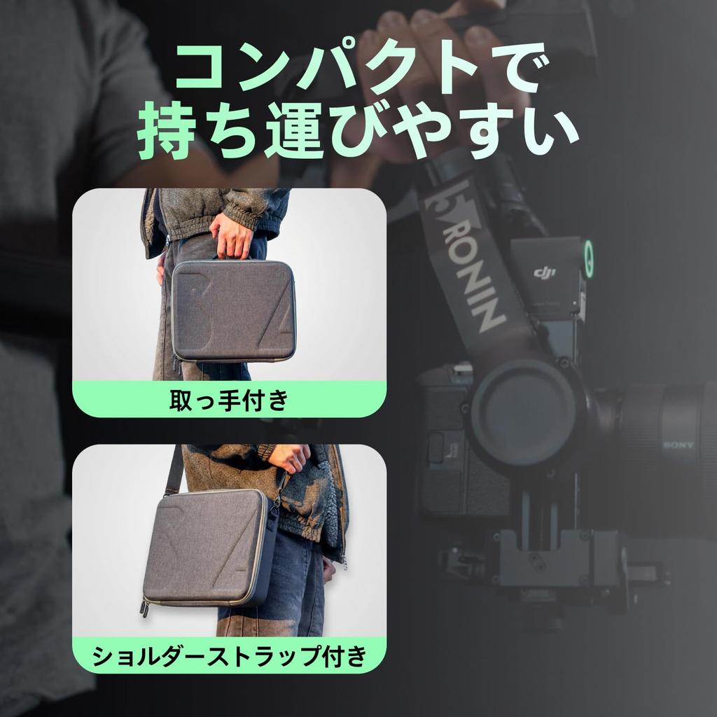 LINGHUANG Hard Carrying Case for DJI RS 5 Combo Gimbal Stabilizer EVA Shockproof Shoulder Bag Travel Storage Briefcase 32 X 30.5 8.7 Cm Black
