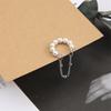 Non Pierced Women's Ear Cuff New Pearl Clip Earrings Silver Chain Ear Clips Double-layers Elegant Fake Cartilage Earrings